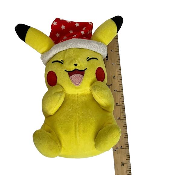 Pokemon 2021 Pikachi Santa Hat Holiday Plush - Picture 5 of 5